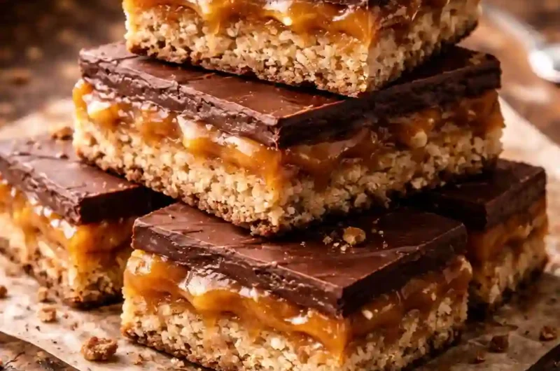 Easy Homemade Caramel Chocolate Crunch Bars Recipe for a Perfect Sweet Treat