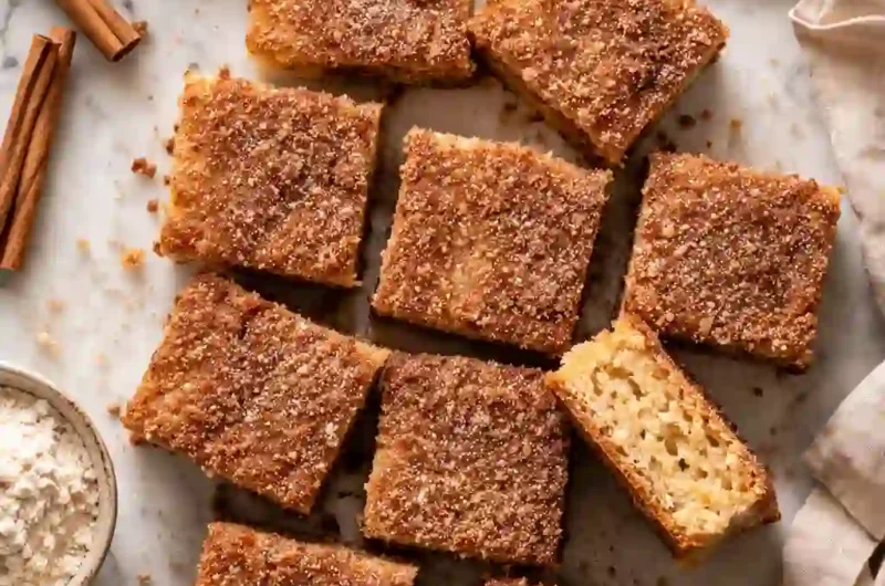 These Easy Cinnamon Sugar Blondies Are So Soft They Melt in Your Mouth