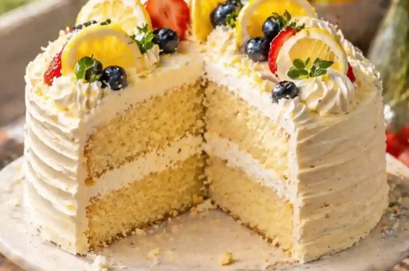 Easy Fluffy Lemon Cake Recipe – Bright, Soft & So Delicious