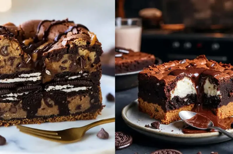 Easy Slutty Brownies Recipe – Decadent Chocolate Dessert with Cookie, Oreo & Brownie Layers