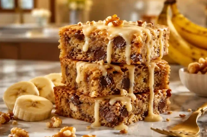 Sweet Banana Bread Blondies That Melt in Your Mouth Every Time