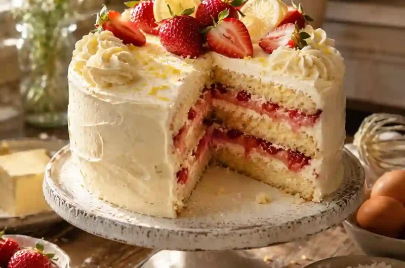 Easy Strawberry Lemon Cake Recipe Everyone Will Love