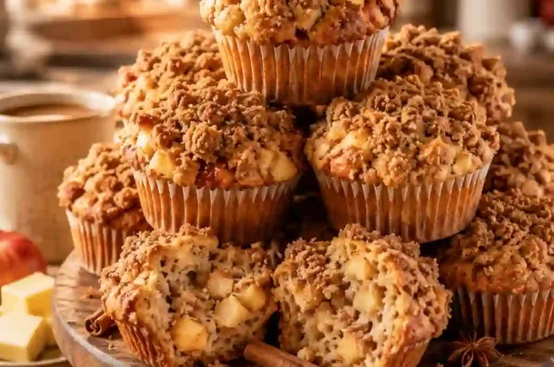 Easy Apple Cinnamon Muffin Recipe with Sweet Streusel Topping That Tastes Better Than Bakery Muffins