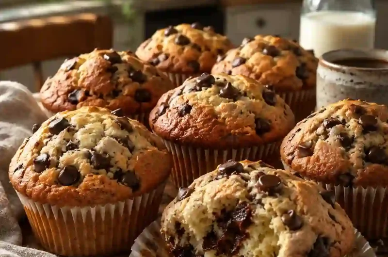 Bakery Style Chocolate Chip Muffins at Home – Soft, Jumbo, and Better Than the Bakery