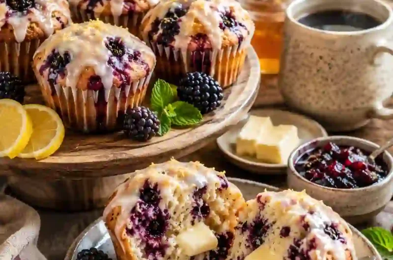 The Easy Blackberry Muffin Recipe with Lemon Glaze Everyone Loves