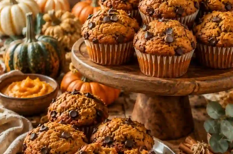The Best Pumpkin Chocolate Chip Muffin Recipe – Moist, Fluffy & Bakery Style