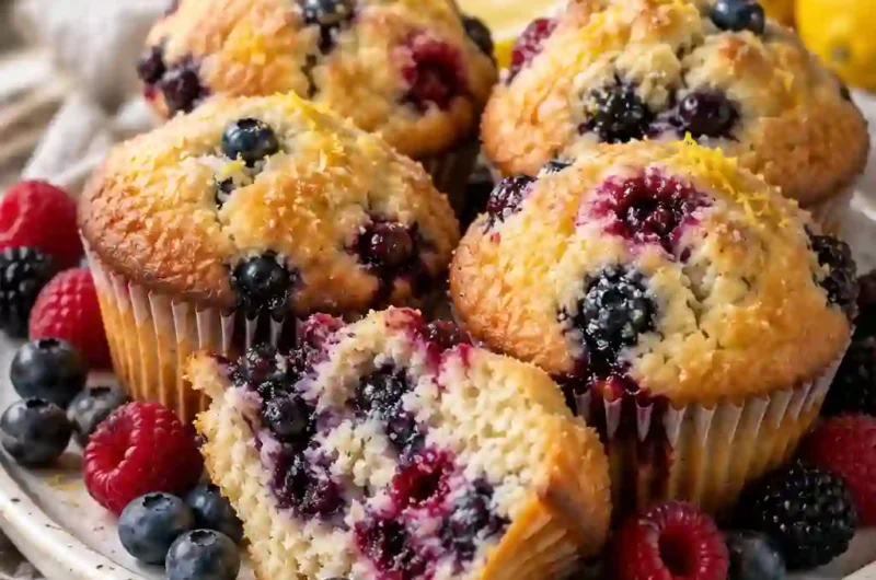 The Best Lemon Blueberry Muffin Recipe with Berries – Soft, Moist & Bakery Style