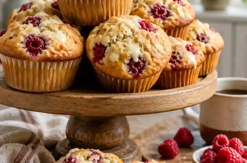 Soft Raspberry White Chocolate Muffins That Taste Like Bakery Magic