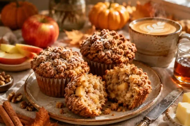 Apple Pie Muffin Recipe with Cinnamon Crumble You'll Want Every Morning