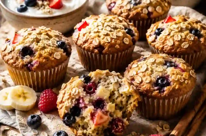 The Easy Healthy Breakfast Muffin Recipe with Oats and Fruit That Keeps You Full