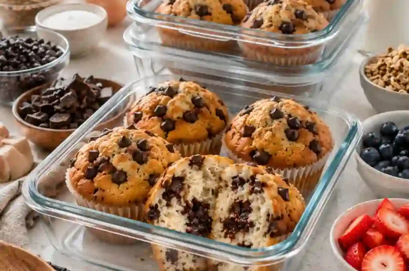 The Best Chocolate Chip Muffin Recipe with Sour Cream (Soft & Bakery Style!)
