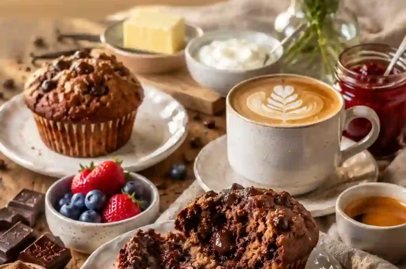 The Best Mocha Muffin Recipe with Chocolate Chips – Soft, Rich & Bakery Style