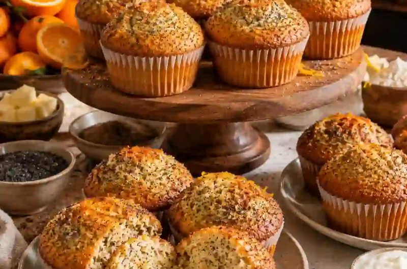 The Best Orange Poppy Seed Muffins – Soft, Fluffy & Better Than the Bakery