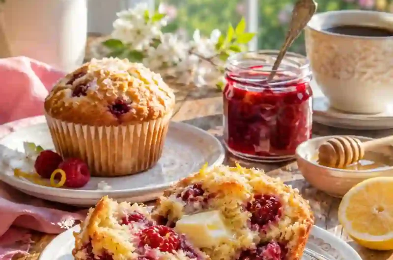 Soft and Fluffy Raspberry Lemon Muffins You'll Want Every Weekend
