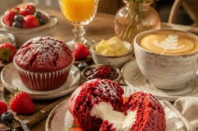 Red Velvet Muffin Recipe with Cream Cheese Center You'll Want Every Weekend