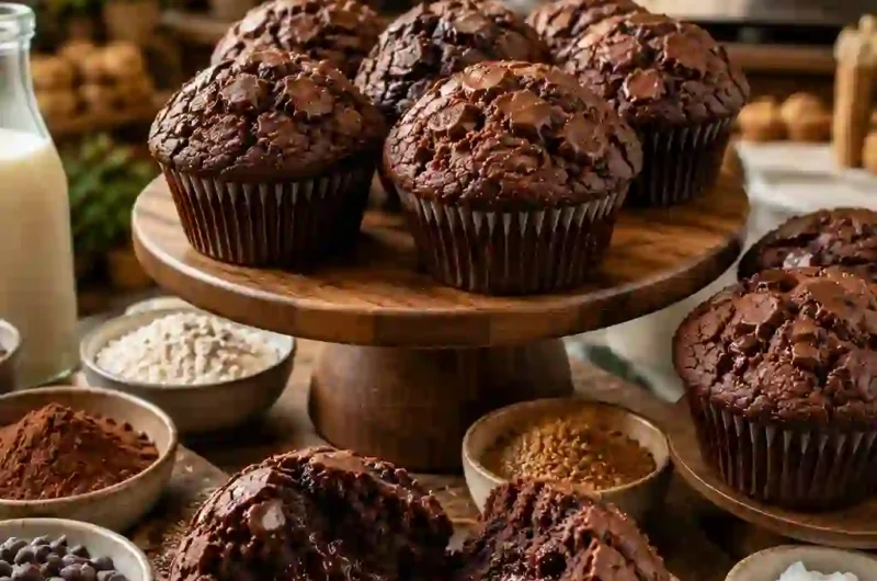 The Best Vegan Chocolate Muffin Recipe (Rich, Moist & Bakery Style)